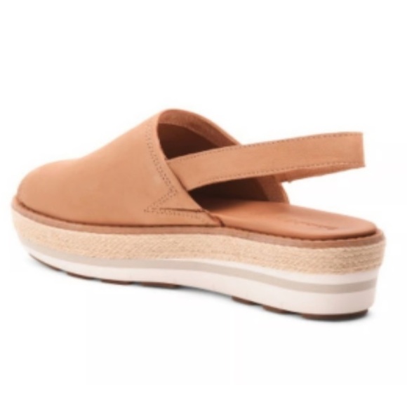 TIMBERLAND EMERSON PEEP TOE RAFFIA ESPADRILLE PLATFORM SANDALS SIZE 9 TAN - Picture 2 of 11